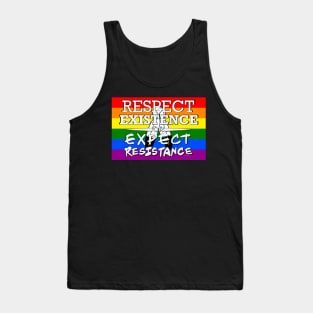 Respect Exsistence or Expect Resistance, Two-Spirit Pride Flag Tank Top